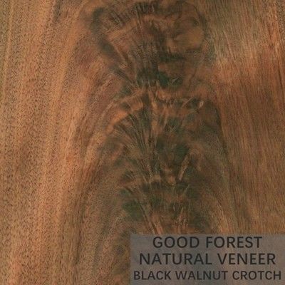 La chapa de madera natural de la entrepierna del grano cubre la nuez americana del corte cuarto
