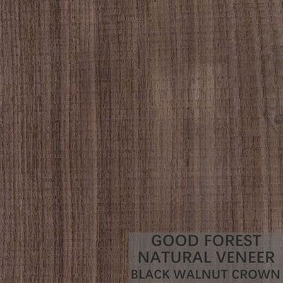 La chapa de madera natural de la entrepierna del grano cubre la nuez americana del corte cuarto