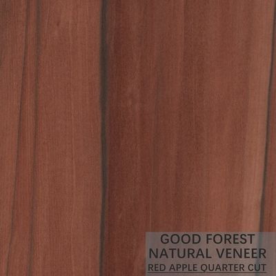 El cuarto vertical del grano Apple de la chapa natural de madera del OEM cortó la chapa