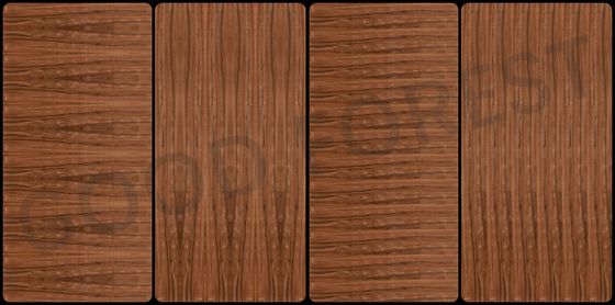El cuarto vertical del grano Apple de la chapa natural de madera del OEM cortó la chapa