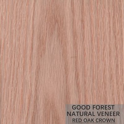 La madera de roble rojo fumada chapea/cuarto natural de la madera contrachapada de la chapa cortó el FSC