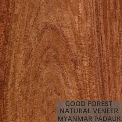 Especialmente textura irregular natural de la chapa de madera roja de Myanmar Bubinga