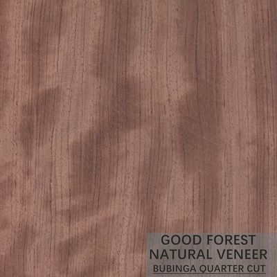 Especialmente textura irregular natural de la chapa de madera roja de Myanmar Bubinga