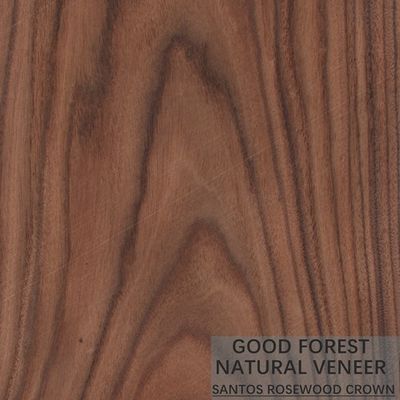 Chapa de madera natural del palo de rosa del hotel del cuarto del corte de la corona derecho