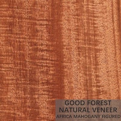 La chapa de madera natural apenas de caoba modificó el grano del corte para requisitos particulares de la corona