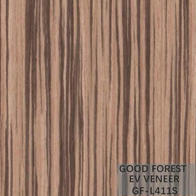 La cebra de la chapa de EV dirigió la madera para chapear el grano recto del color natural