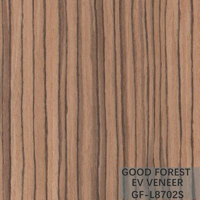 La cebra de la chapa de EV dirigió la madera para chapear el grano recto del color natural