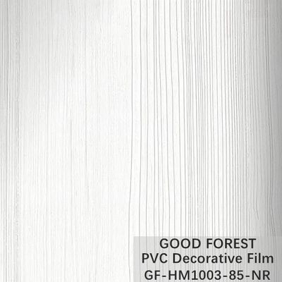 Película blanca del PVC del tablón grano de madera decorativo de la anchura de 1260m m - de 1330m m