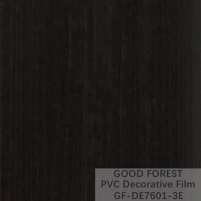 Película negra decorativa del PVC grano de madera de la anchura de 1260m m - de 1330m m