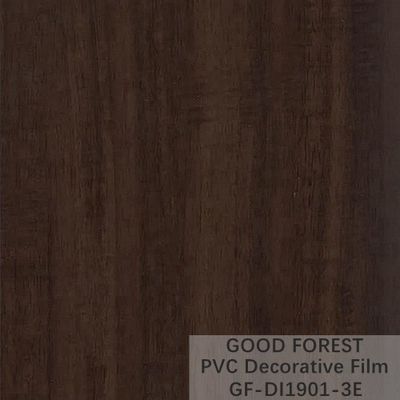 Película negra decorativa del PVC grano de madera de la anchura de 1260m m - de 1330m m