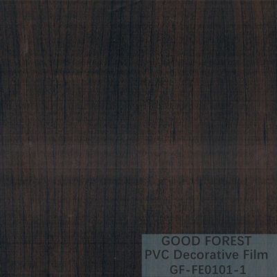 Película negra decorativa del PVC grano de madera de la anchura de 1260m m - de 1330m m
