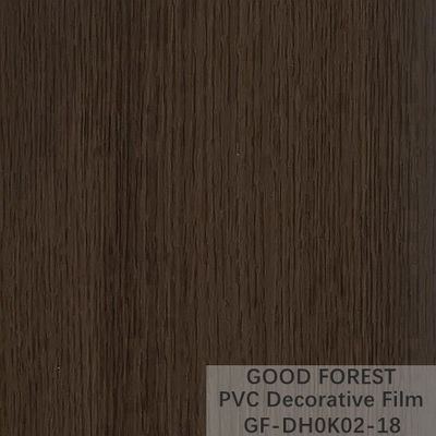 Película negra decorativa del PVC grano de madera de la anchura de 1260m m - de 1330m m