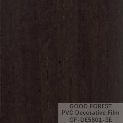 Película negra decorativa del PVC grano de madera de la anchura de 1260m m - de 1330m m