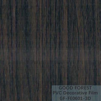 Película negra decorativa del PVC grano de madera de la anchura de 1260m m - de 1330m m