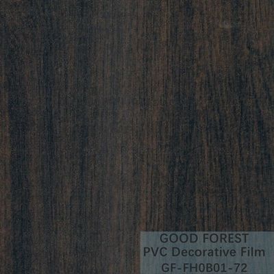 Película negra decorativa del PVC grano de madera de la anchura de 1260m m - de 1330m m