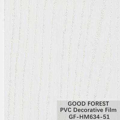 El ampollar puro del color de la película decorativa del PVC del grano de madera de gabinete