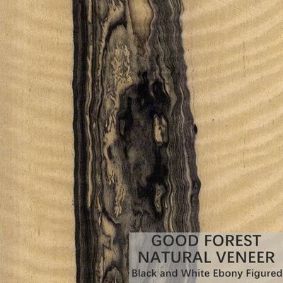 La corona de madera natural de la chapa de los muebles del ODM cortó el ébano blanco y negro