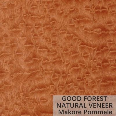 La corona de madera natural de la chapa de Makore del color cortó servicio modificado para requisitos particulares grano