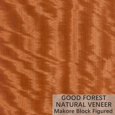 La corona de madera natural de la chapa de Makore del color cortó servicio modificado para requisitos particulares grano