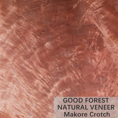La corona de madera natural de la chapa de Makore del color cortó servicio modificado para requisitos particulares grano