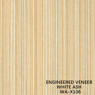 Ceniza blanca natural con - X106 reconstituyó la madera para chapear el color amarillo oscuro para los muebles
