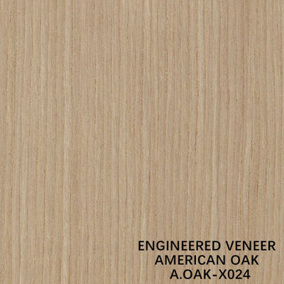 El OEM dirigió el amarillo oscuro blanco americano del roble X024 de la chapa de madera para el gabinete