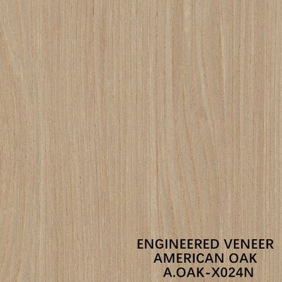 Hoja de chapa americana natural de madera del ROBLE blanco X024N de la simulación para la puerta y Windows ISO