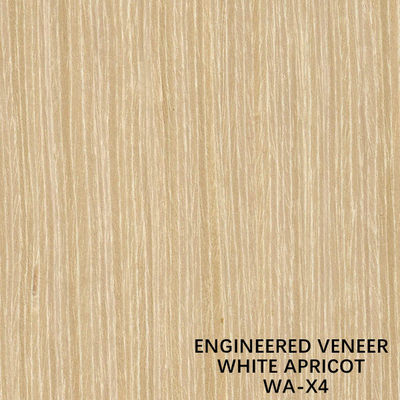 La falsa madera del albaricoque de la decoración chapea el buen precio X4 del grano recto de la fábrica de China del servicio modificado para requisitos particulares color amarillo