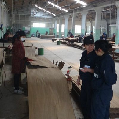 Junta de grano de color de corte plano de chapa de madera de nogal natural a 640/1280 mm de ancho para madera contrachapada de lujo
