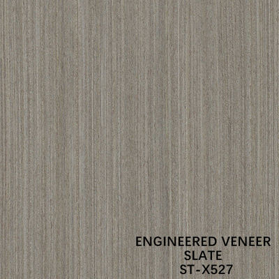 Puertas interiores oscuras recompuestas de lujo de la nuez X527 Grey Fineline Straight Grain For de la chapa de madera de la pizarra de la buena calidad