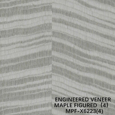 El arce dirigido exótico figuró la chapa de madera X6223 Grey Color Good Supply Capacity teñido textura irregular de China