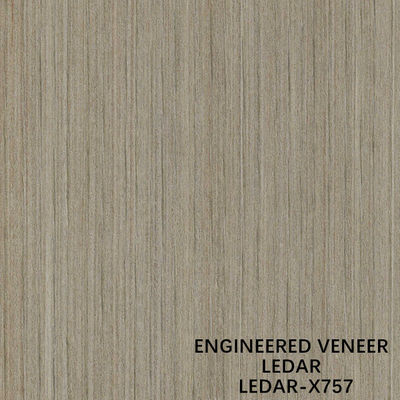 La rebanada de madera dirigida de la chapa de Ledar cortó el color del grano recto X757 Brown de las técnicas para el fabricante de China del recubrimiento de paredes