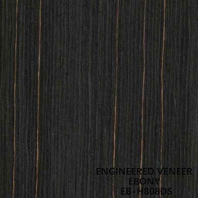 Simulación de cara de puerta Chapa de madera de ébano H808DS Grano recto Color doble 2500-3100 mm