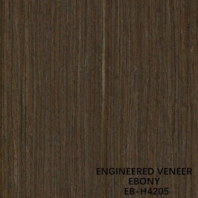Chapa decorativa de madera de ébano, roble negro H4205, corte recto para cara de gabinete, parte trasera de lana