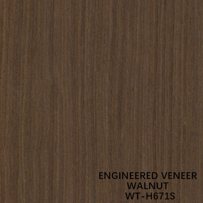 La rebanada reconstituida de la chapa H671s de madera del nogal negro cortó precio del grano vertical de las técnicas buen de la fábrica de China para la puerta