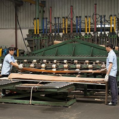 Caramelo de madera de ceniza natural de corte plano de la corona de grano para la cara del gabinete