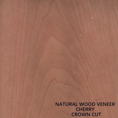 La corona cortada plana cortó a Cherry Wood Veneer natural 0.15-0.5m m para el panel y la cara de los muebles