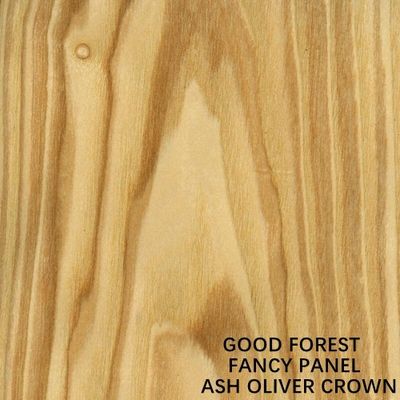 El tamaño estándar del tablero del MDF del grueso natural de lujo de Ash Oliver Wood Veneer Crown Grain 9mm/18m m puede ser Pintura-libre