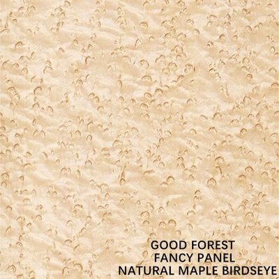 Luxo natural de arce Ojo de pájaros de madera contrachapada decoración de hotel servicio personalizado tamaño alargado