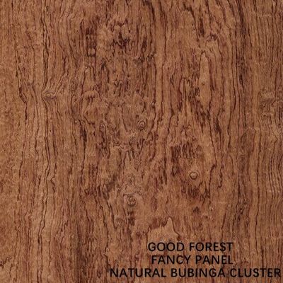 El grano del racimo de la madera contrachapada de Bubinga de la suposición de alta calidad para la decoración 2440/2745/3050m m del hotel alargó la fábrica de China del tamaño