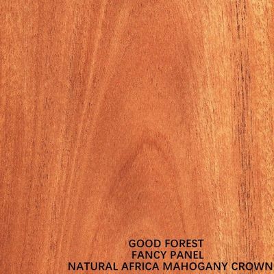 Tamaño estándar 2440*1220m m del grano de la corona de la chapa de madera de caoba natural de África para el gabinete de la puerta FSC