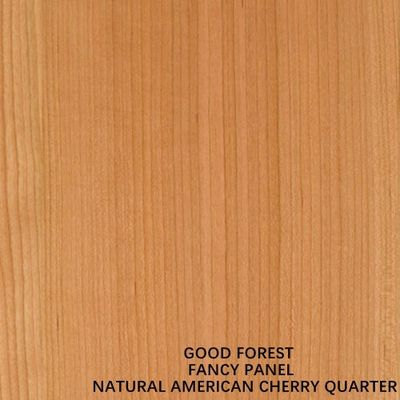 Revestimiento de chapa de madera de cerezo Tablero de madera contrachapada de lujo Corte de cuarto para longitud 2440/2745 mm Pintado gratis para decoración de interiores