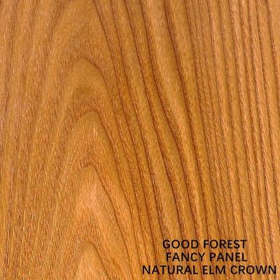 Fancy Natural Elm Crown Chapa de madera Contrachapado MDF Aglomerado Tamaño estándar 2440 * 1220 mm Para puertas y muebles E1 E0 P1 P2
