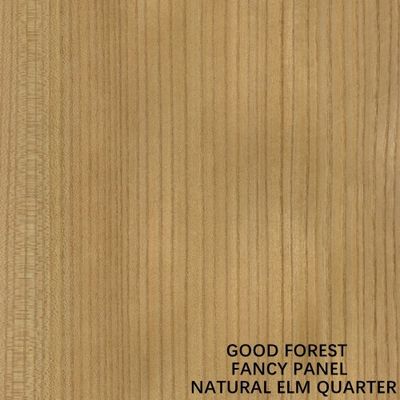 Paneles de decoración de grano recto de chapa de madera de olmo natural con tablero de partículas Mdf sin pintura para muebles