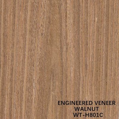 Grano reconstituido de la corona del corte del plano de la chapa de madera de la nuez para las puertas y el grueso de Windows 0.15-0.55m m