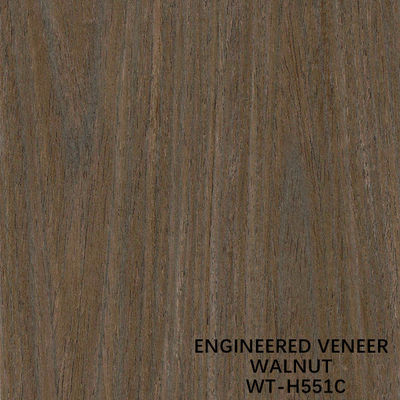 Junta de grano de color de corte plano de chapa de madera de nogal natural a 640/1280 mm de ancho para madera contrachapada de lujo