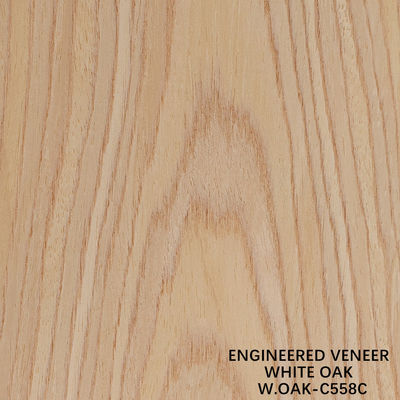 Madera de roble blanco de ingeniería de corte plano veneer de corona de grano 558C para la decoración del hotel