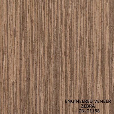 Tabla de decoración de interiores de carilla de madera reconstituida de cebra recta 2500 mm
