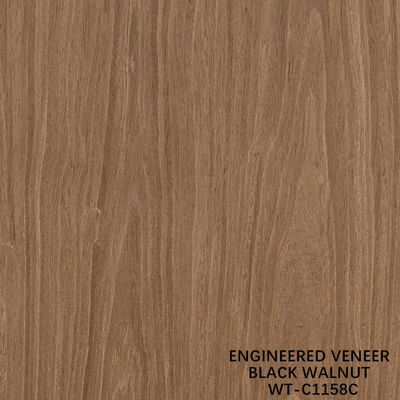 Veneer de madera reconstituida de nuez de corte plano de corona de grano 0,15-0,6 mm de color marrón para la puerta