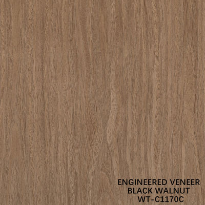 Veneer de madera reconstituida de nuez de corte plano de corona de grano 0,15-0,6 mm de color marrón para la puerta